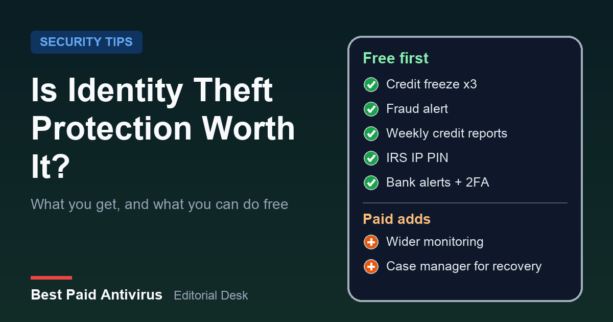 Is Identity Theft Protection Worth It? What You Get and What You Can Do Free
