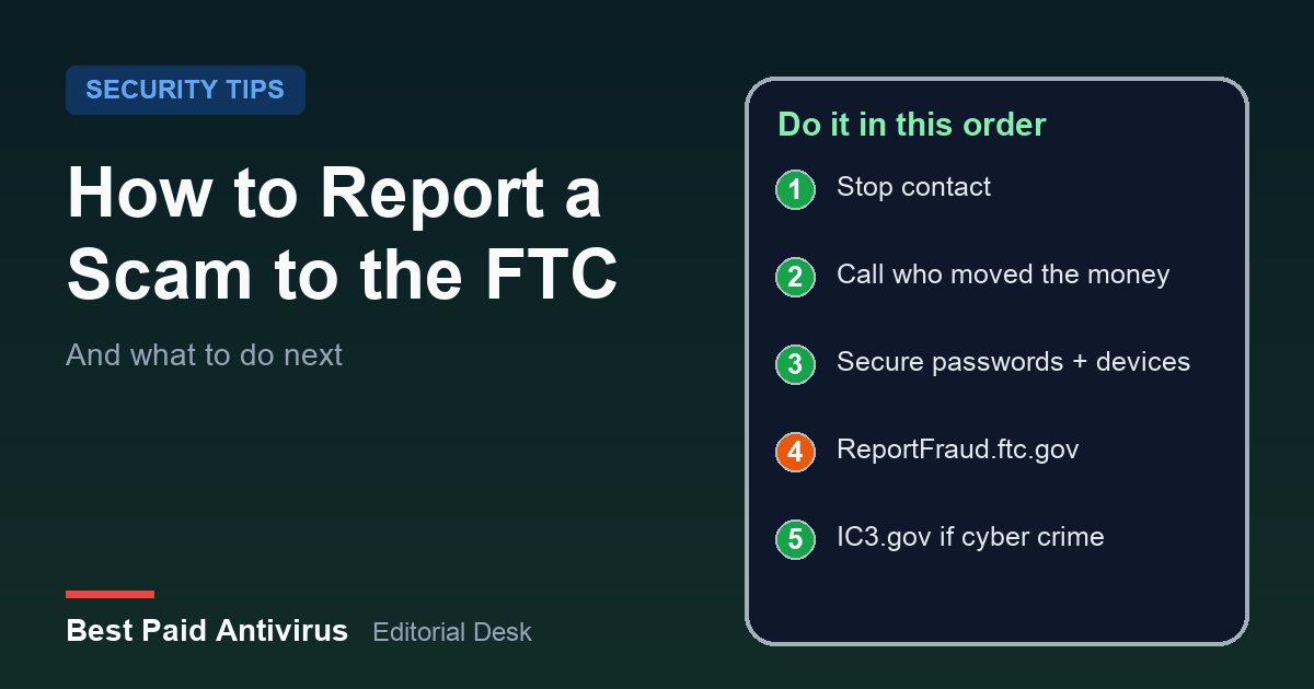 How to Report a Scam to the FTC and What to Do Next